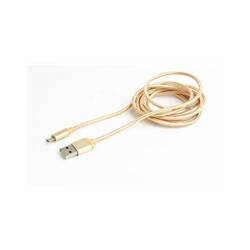 GEMBIRD Kabel USB A Male Micro B Male 2.0, 1,8m, opletený, zlatý, blister