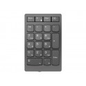 Lenovo Go Wireless Numeric Keypad - Klávesnice - bezdrátový - 2.4 GHz - klávesový spínač: Scissor-Key - bouřkově šedá - maloobchod - pro K14 Gen 1; ThinkCentre M70s Gen 3; ThinkPad E14 Gen 3; E14 Gen 4; P15v Gen 3