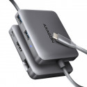 AXAGON HMC-5HL, USB 5Gbps hub, 2x USB-A, HDMI 4k 60Hz, RJ-45 GLAN, PD 100W, kabel USB-C 20cm