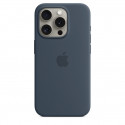 iPhone 15 Pro Silicone Case with MS - Storm Blue