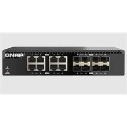 QNAP řízený switch QSW-M3212R-8S4T (4x 10GbE porty + 8x 10G SFP+ porty, poloviční šířka)