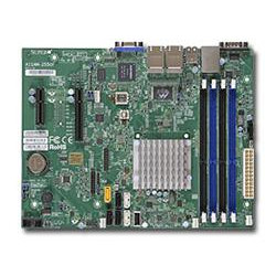 SUPERMICRO uATX MB Atom C2550 4-core (14W TDP), 4x DDR3, 2xSATA3, 4xSATA2, (1,1PCI-E x8,x4), 4xLAN, IPMI