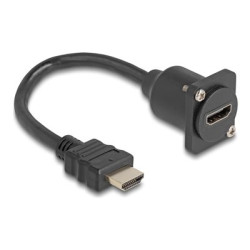 D-Type HDMI cable male to female black 2, D-Type HDMI cable male to female black 2