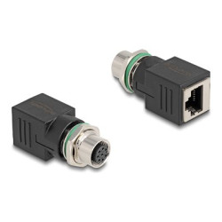 M12 Adapter A-coded 8 pin female to RJ45, M12 Adapter A-coded 8 pin female to RJ45