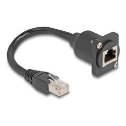 D-Type RJ45 cable plug to jack Cat.5e bl, D-Type RJ45 cable plug to jack Cat.5e bl