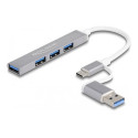 4 Port Slim USB Hub with USB Type-C or, 4 Port Slim USB Hub with USB Type-C or