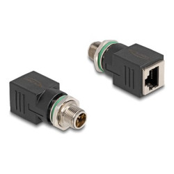 M12 Adapter X-coded 8 pin male to RJ45 j, M12 Adapter X-coded 8 pin male to RJ45 j