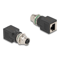 M12 Adapter X-coded 8 pin female to RJ45, M12 Adapter X-coded 8 pin female to RJ45