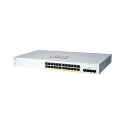 Cisco switch CBS220-24P-4X, 24xGbE RJ45, 4x10GbE SFP+, PoE+, 195W - REFRESH
