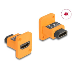 Delock Modul Typu D, ze zásuvky HDMI-A na zásuvku 4K, oranžový