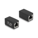 Delock Adaptér RJ45 samice na RJ45 samice Cat.6 černá