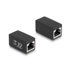 Delock Adaptér RJ45 samice na RJ45 samice Cat.6 černá