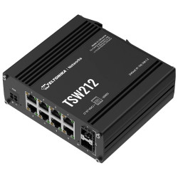 Teltonika TSW212 průmyslový L2 manažovaný switch, 8 x 10 100 1000, 2x SFP, bez zdroje