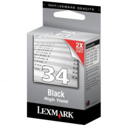 Lexmark originální ink 18C0034E, #34XL, black, 475str., Lexmark Z815, Z518, Z818, X5250, 5