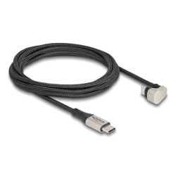 Delock USB 2.0 Kabel USB Type-C™ ze zástrčky na zástrčku, 180°, pravoúhlá 2 m PD 60 W