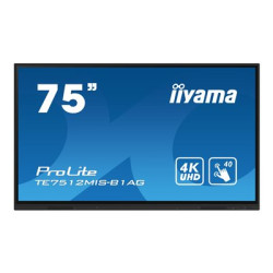iiyama ProLite TE7512MIS-B1AG - 75" Třída úhlopříčky (74.5" zobrazitelný) displej LCD s LED podsvícením - interaktivní digital signage - s dotyková obrazovka - 4K UHD (2160p) 3840 x 2160 - Direct LED - černý rám s matným povrchem
