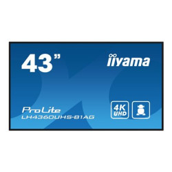 iiyama ProLite LH4360UHS-B1AG - 43" Třída úhlopříčky (42.5" zobrazitelný) displej LCD s LED podsvícením - digital signage - s vestavěný přehrávač médií SoC - 4K UHD (2160p) 3840 x 2160 - osvětlené okraje - černá, matný povrch
