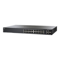 Cisco Small Business Smart SF200-24 - Přepínač - řízený - 24 x 10 100 + 2 x kombinace Gigabit SFP - desktop, Lze montovat do rozvaděče - repasovaný