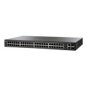 Cisco 220 Series SF220-48 - Přepínač - řízený - 48 x 10 100 + 2 x kombinace Gigabit SFP - desktop, Lze montovat do rozvaděče - repasovaný