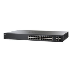 Cisco 220 Series SF220-24P - Přepínač - řízený - 24 x 10 100 (PoE) + 2 x kombinace Gigabit SFP - desktop, Lze montovat do rozvaděče - PoE (180 W) - repasovaný