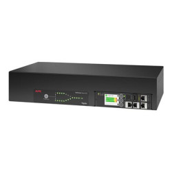 APC NetShelter - Automatický převodový spínač (k montáži na regál) - AC 120 V - 2880 VA - 1 fáze - USB, Ethernet 10 100 1000 - vstup: napájení NEMA L5-30P 24 A - výstupní konektory: 16 (NEMA 5-20R 16 A) - 2U - 2.44 m kabel - černá