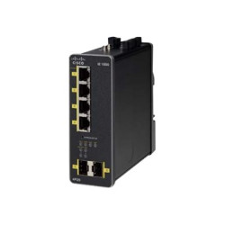 Cisco Industrial Ethernet 1000 Series - Přepínač - řízený - 4 x 10 100 1000 (PoE+) + 2 x 1000Base-X SFP (uplink) - lze montovat na konzolu DIN - PoE+ - napájení DC - repasovaný