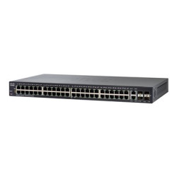 Cisco 250 Series SF250-48 - Přepínač - řízený - 48 x 10 100 + 2 x 10 100 1000 + 2 x kombinace Gigabit SFP + 2 x gigabitů SFP - Lze montovat do rozvaděče - repasovaný