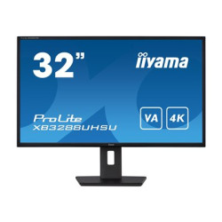 iiyama ProLite XB3288UHSU-B5 - LED monitor - 32" (31.5" zobrazitelný) - 3840 x 2160 4K @ 60 Hz - VA - 300 cd m2 - 3000:1 - 3 ms - 2xHDMI, DisplayPort - reproduktory - černá, matná