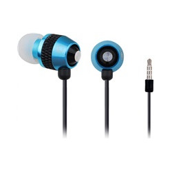 GEMBIRD sluchátka s mikrofonem MHS-EP-002 pro MP3, kovová, modrá