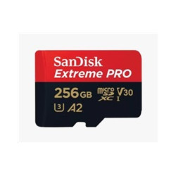 SanDisk micro SDXC karta 256GB Extreme PRO (200 MB s Class 10, UHS-I U3 V30) + adaptér