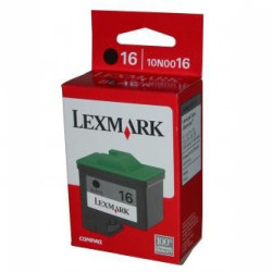 Lexmark originální ink 10N0016BL, #16, black, 410str., blistr, Lexmark Z33, Z13, Z25, Z35,