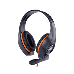 GEMBIRD sluchátka s mikrofonem GHS-05-O, gaming, černo-oranžová, 1x 4-pólový 3,5mm jack