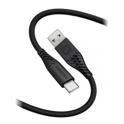 Swissten Datový kabel SOFT SILICONE USB USB-C 1,5 M 60W ČERNÝ