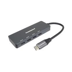 PREMIUMCORD Hub USB-C na 4x USB 3.2 Typ-C, 5G SuperSpeed, Aluminum