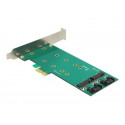 Delock PCI Express Card  2 x internal M.2 - Řadič úložiště - M.2 Card SATA 6Gb s nízký profil - 6 Gbit s - PCIe x1