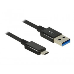 Delock Premium - USB kabel - USB typ A (M) do USB-C (M) - USB 3.1 Gen 2 - 1 m - černá