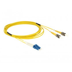 Delock - Síťový kabel - jednoduchý režim LC (M) do jednoduchý režim ST (M) - 2 m - optické vlákno - 9 125 mikron - OS2 - neobsahuje halogen - žlutá