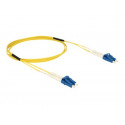 Delock - Síťový kabel - jednoduchý režim LC (M) do jednoduchý režim LC (M) - 1 m - optické vlákno - 9 125 mikron - OS2 - neobsahuje halogen - žlutá