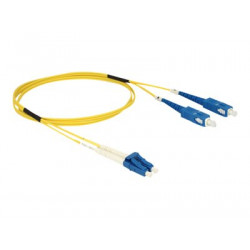 Delock - Síťový kabel - jednoduchý režim LC (M) do jednoduchý režim SC (M) - 1 m - optické vlákno - 9 125 mikron - OS2 - neobsahuje halogen - žlutá