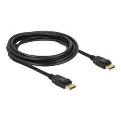 Delock - Kabel DisplayPort - DisplayPort (M) do DisplayPort (M) - 3 m - opatřený západkou - černá