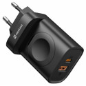 Swissten Síťový Adaptér 1xUSB-A, 1xUSB-C a Apple Watch PD, QC 20W