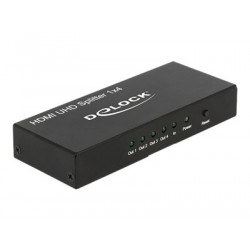 Delock HDMI UHD Splitter 1 x HDMI in  4 x HDMI out 4K - Rozdělovač video audio - 4 x HDMI - desktop