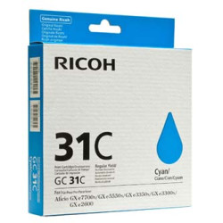 Ricoh originální gelová náplň 405689, cyan, typ GC 31C, Ricoh GXe2600 GXe3000N GXe3300N GXe3350N