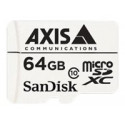 AXIS Surveillance - Paměťová karta flash (adaptér microSDXC na SD zahrnuto) - 64 GB - Class 10 - microSDXC - bílá (balení 10) - pro AXIS D201, M4308, P3818, Q1951, Q1952, Q6100, V5938 50; P37 Series; Q60 Series; V59 Series
