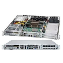 SUPERMICRO mini1U chassis, front IO, 2x (opt. 4x) internal Drive Bays 2,5", 500W (Platinum) 