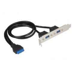 Delock Slot bracket - Panel USB - USB typ A (F) do 19 pin USB 3.0 header (F) - pro Delock Converter M.2