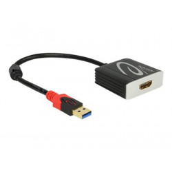 Delock Adapter USB 3.0 Type-A male  HDMI female - Externí video adaptér - USB 3.0 - HDMI - černá