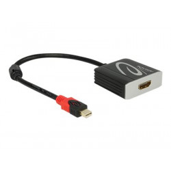 Delock Adapter mini Displayport 1.2 male  HDMI female 4K Active - Nástroj pro převod videa - Parade PS176 - DisplayPort - HDMI - černá