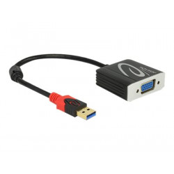 Delock USB 3.0 Type-A male  VGA female - Externí video adaptér - USB 3.0 - D-Sub - černá - maloobchod