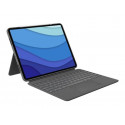 Logitech Combo Touch - Klávesnice a pouzdro - s trackpad - podsvícení - Apple Smart connector - QWERTY - britská - oxfordská šedá - pro Apple 12.9-inch iPad Pro (5. generace)